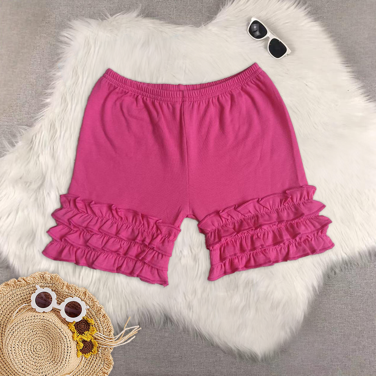 Sibling Baby Girls Summer Icing Ruffle Shorts