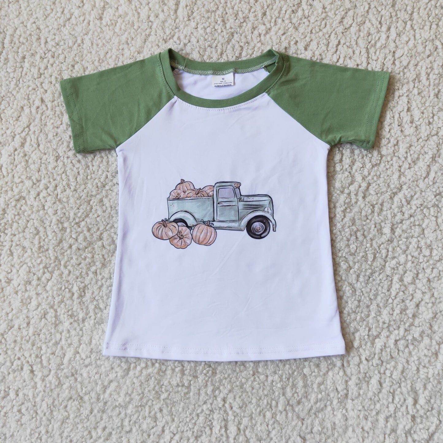 BOYS Pumpkin truck short sleeve T-shirt A15-13