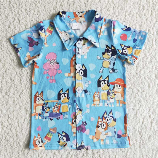 boys cartoon dog shirt B14-27