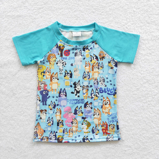 boys blue dog T-shirts B8-22