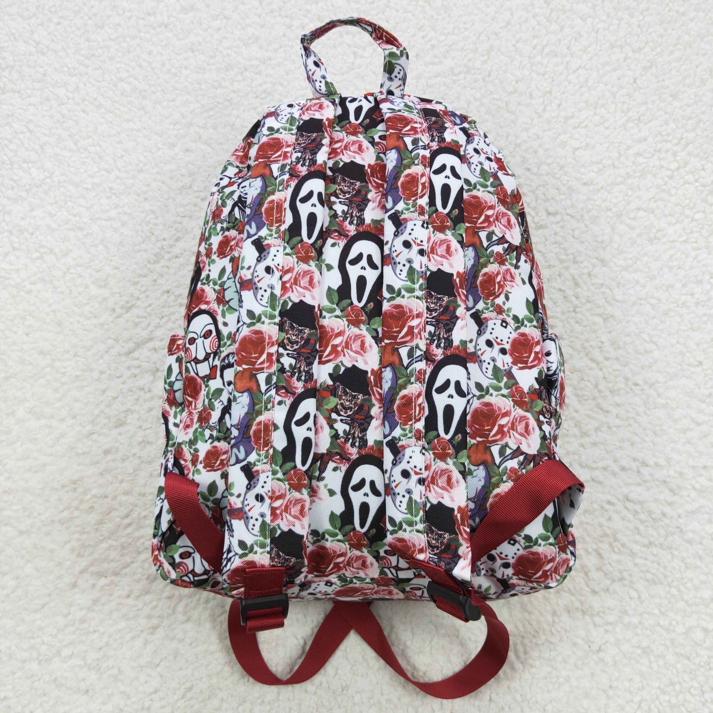 Halloween skull floral print backpack bag BA0060