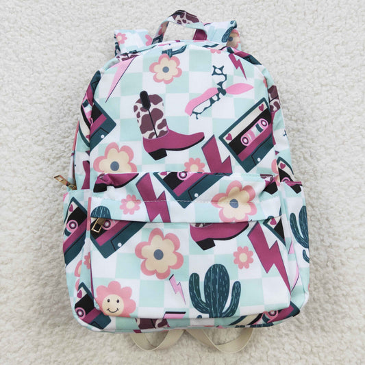 boots cactus backpack floral bag BA0082