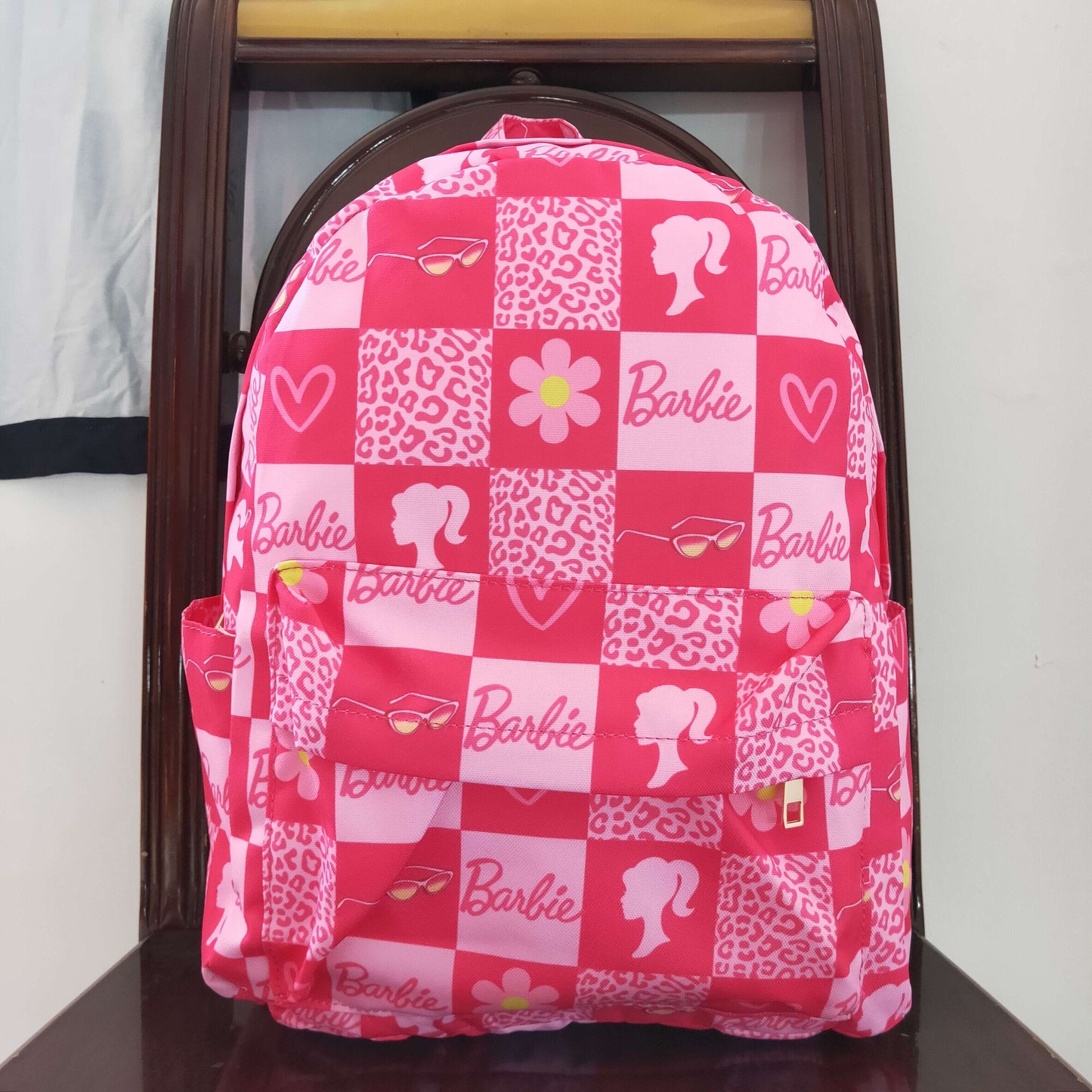 pink leopard print backpack bag BA0113