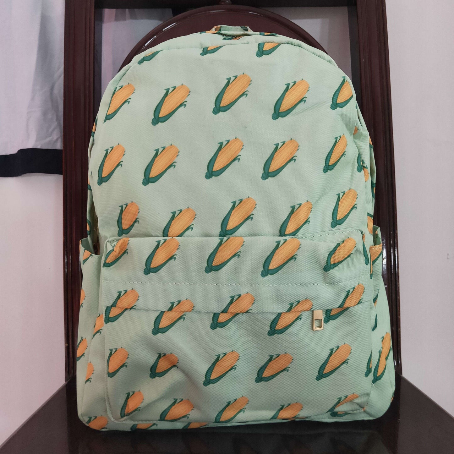 green corn print backpack bag BA0120