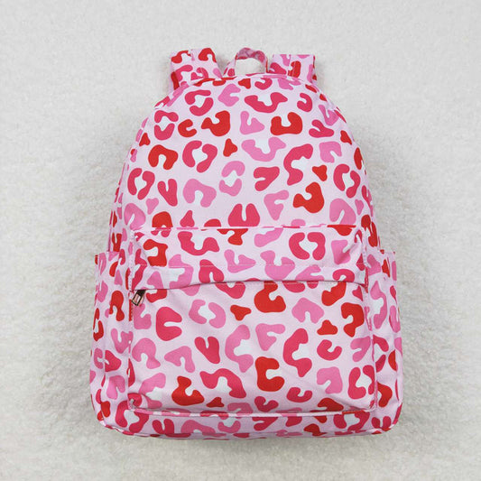 BA0150 Baby Girls Pink Leopard Back to School Backpack Bags