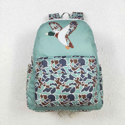 BA0259   toddler backpack mallard print baby  gift preschool bag