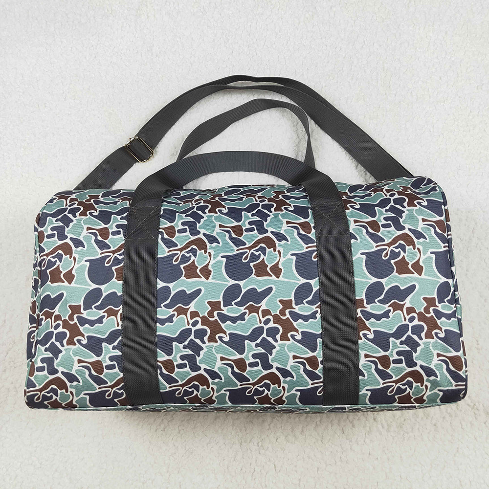 Sibling Adult Ducks Camouflage Western Hunting Duffel Gym Bags