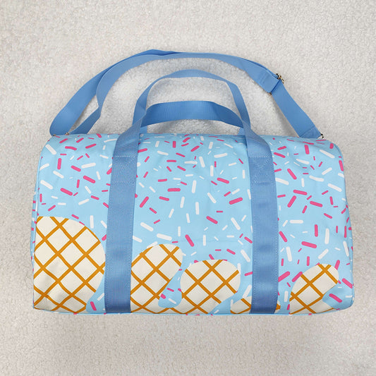 BA0286 Blue Drips Sprinkles Team Cheer Gym Duffles Bags