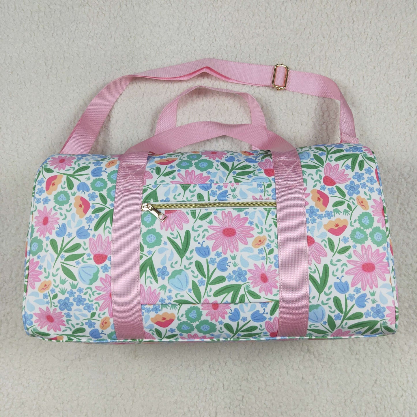 BA0290 Flowers Ruffle Gym Duffles Bags