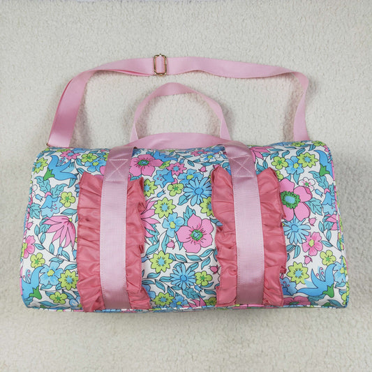 BA0291 Flowers Ruffle Gym Duffles Bags