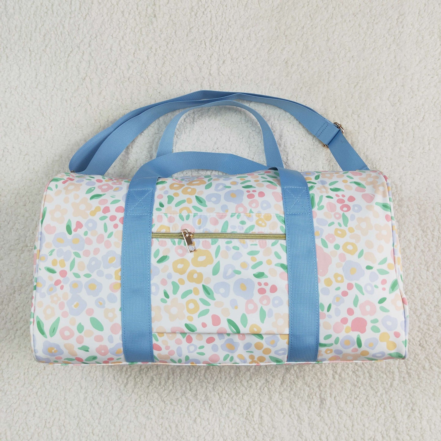 Sibling Ruffle Floral Print Gym Duffle Bags