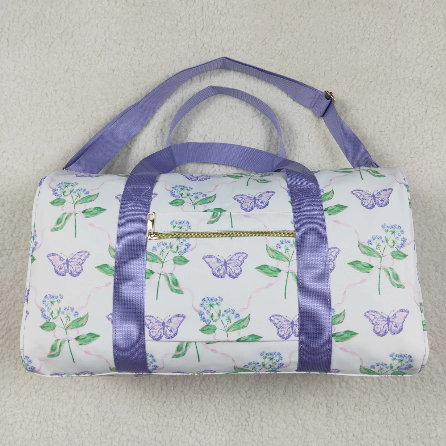 BA0293 Flowers Ruffle Gym Duffles Bags