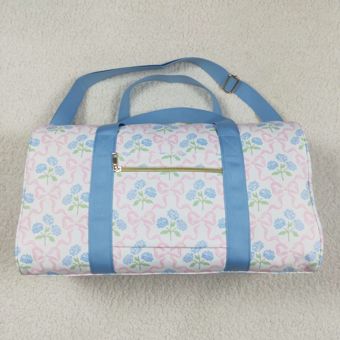 Sibling Ruffle Floral Print Gym Duffle Bags