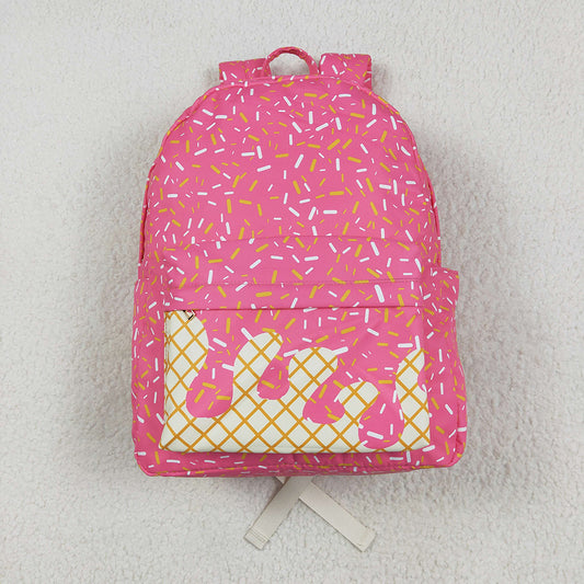 BA0300 baby girls pink drips sprinkles back to school backpacks bags