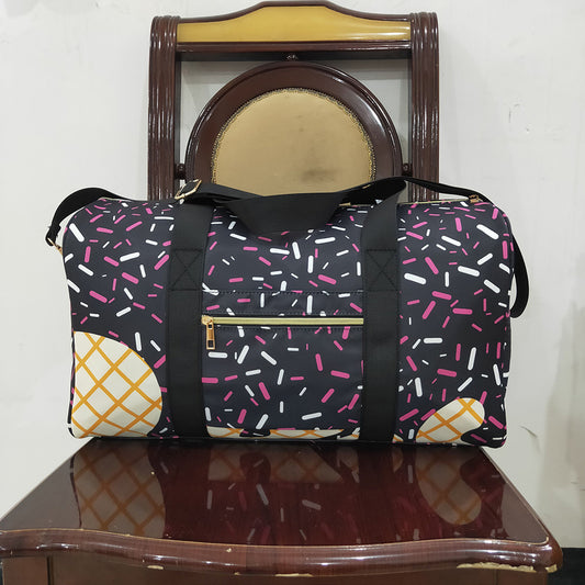 BA0303 Black Drips Sprinkles Team Cheer Gym Duffles Bags