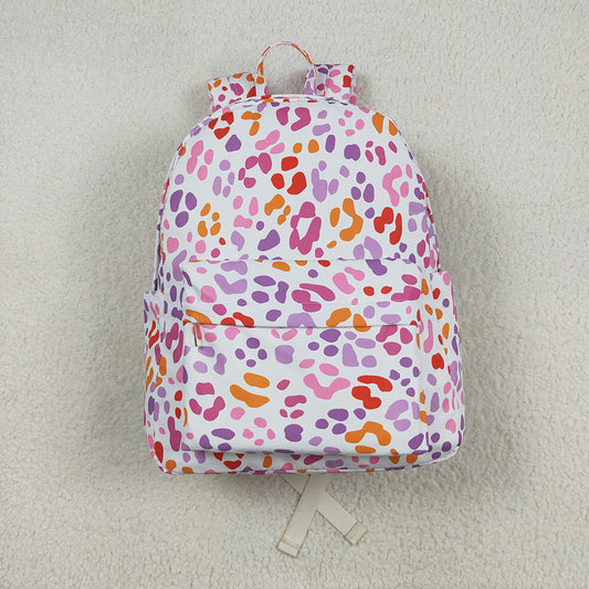 BA0307 baby girls pink leopard back to school backpacks bags