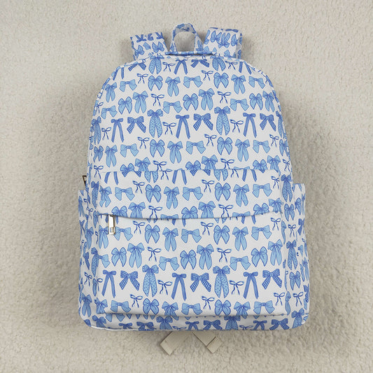 BA0322 baby girls blue bows back to school backpacks bags