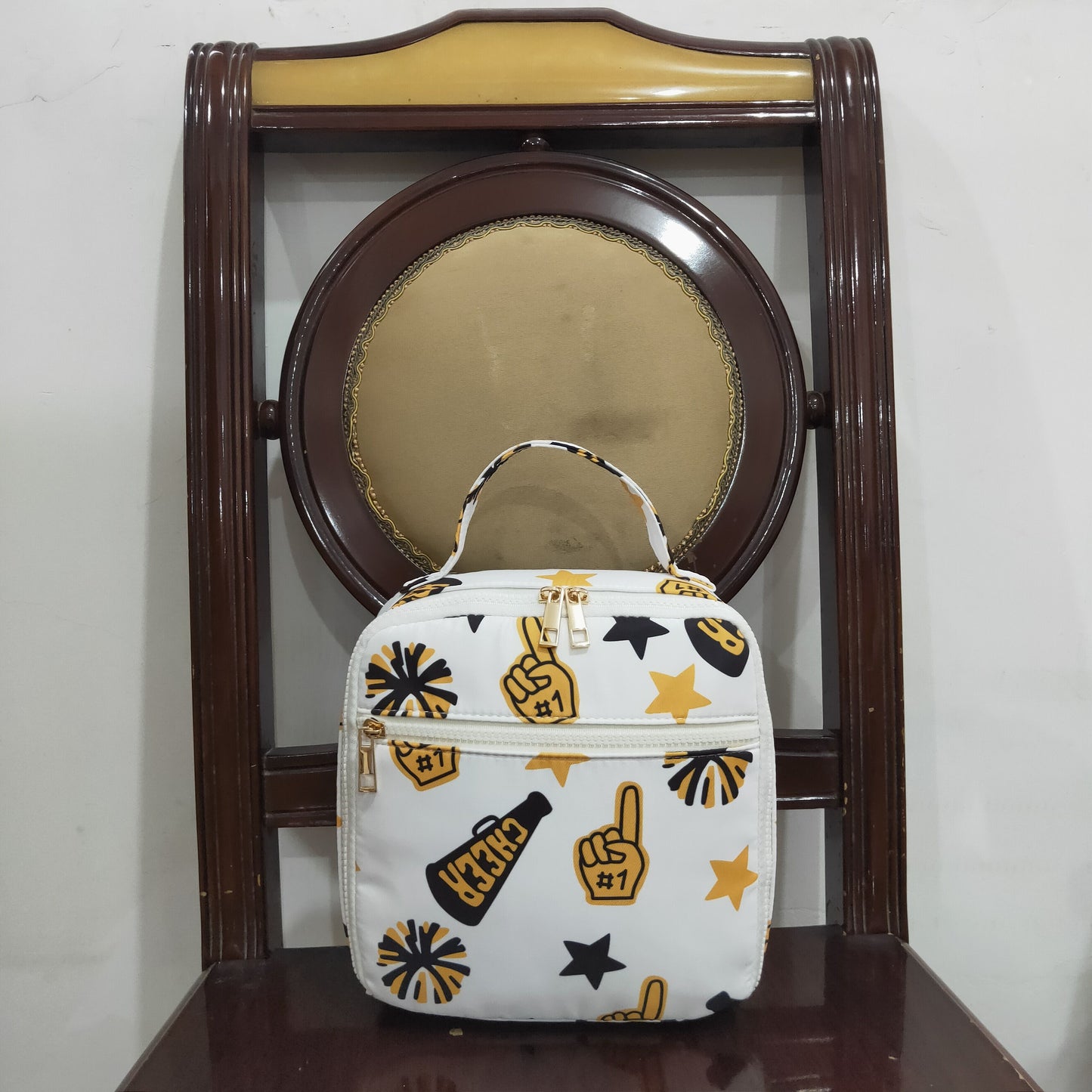 BA0362 Baby Bag Gold Black Cheer Lunch Boxes Bags