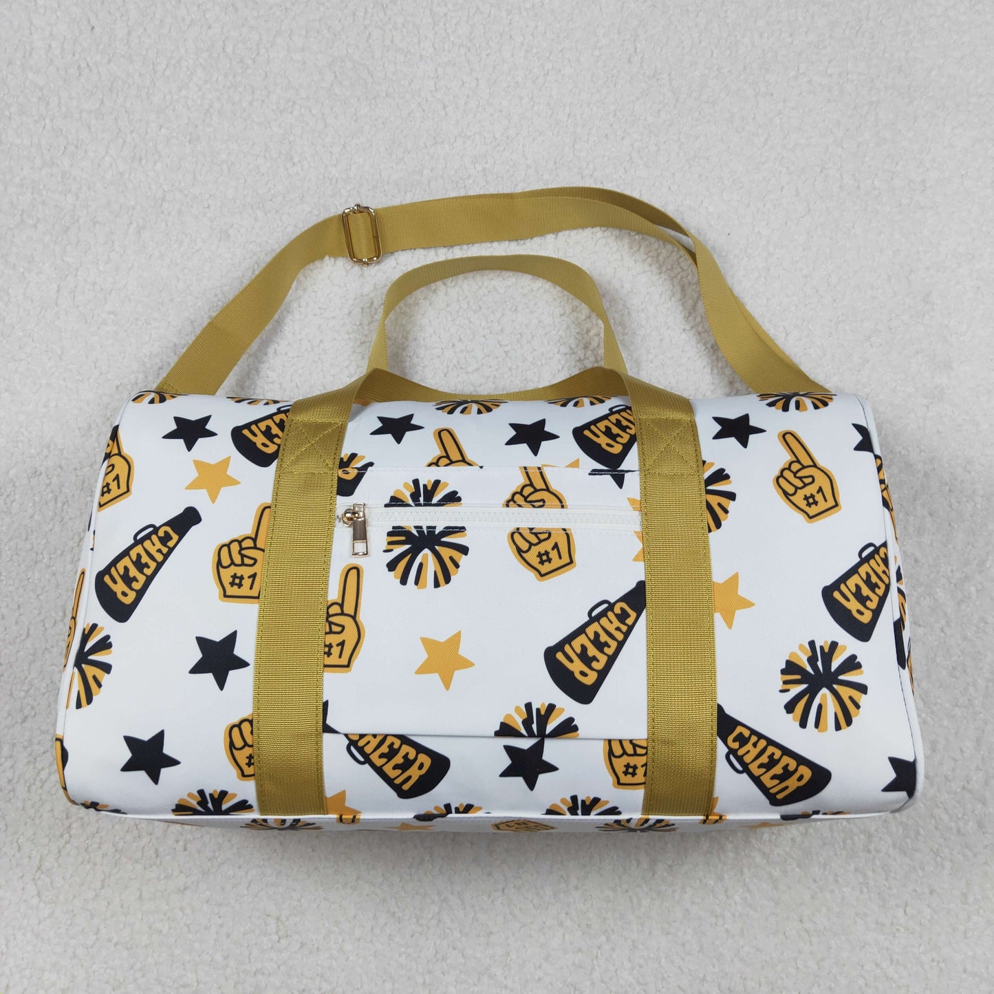 BA0370 Gold Black Team Cheer Gym Duffles Bags