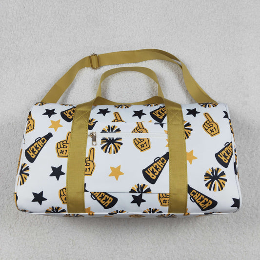 BA0370 Gold Black Team Cheer Gym Duffles Bags