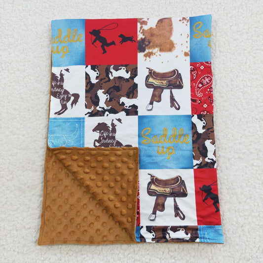 Baby western highland cow print blanket BL0055