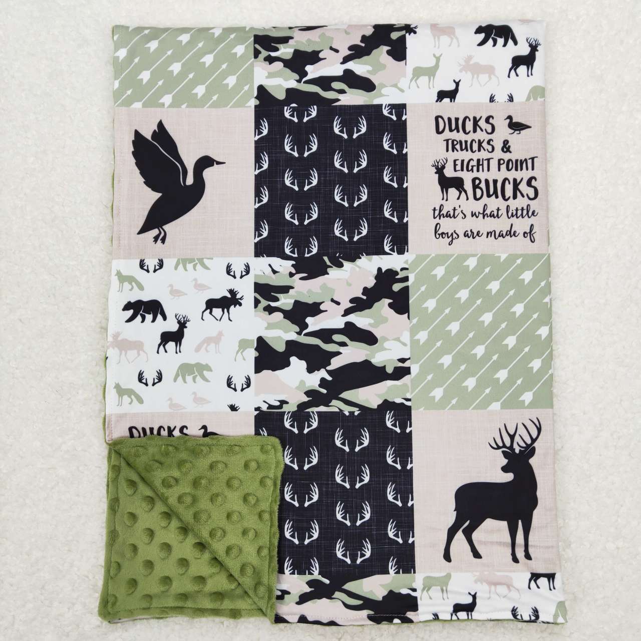 BL0071 baby newborn deer duck hunting blanket