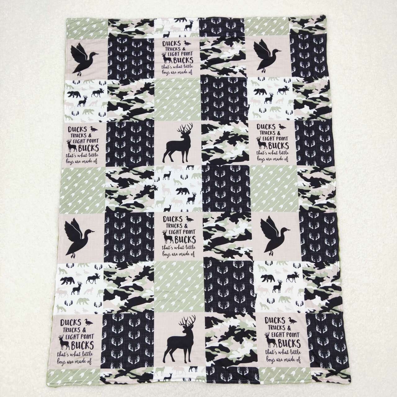 BL0071 baby newborn deer duck hunting blanket