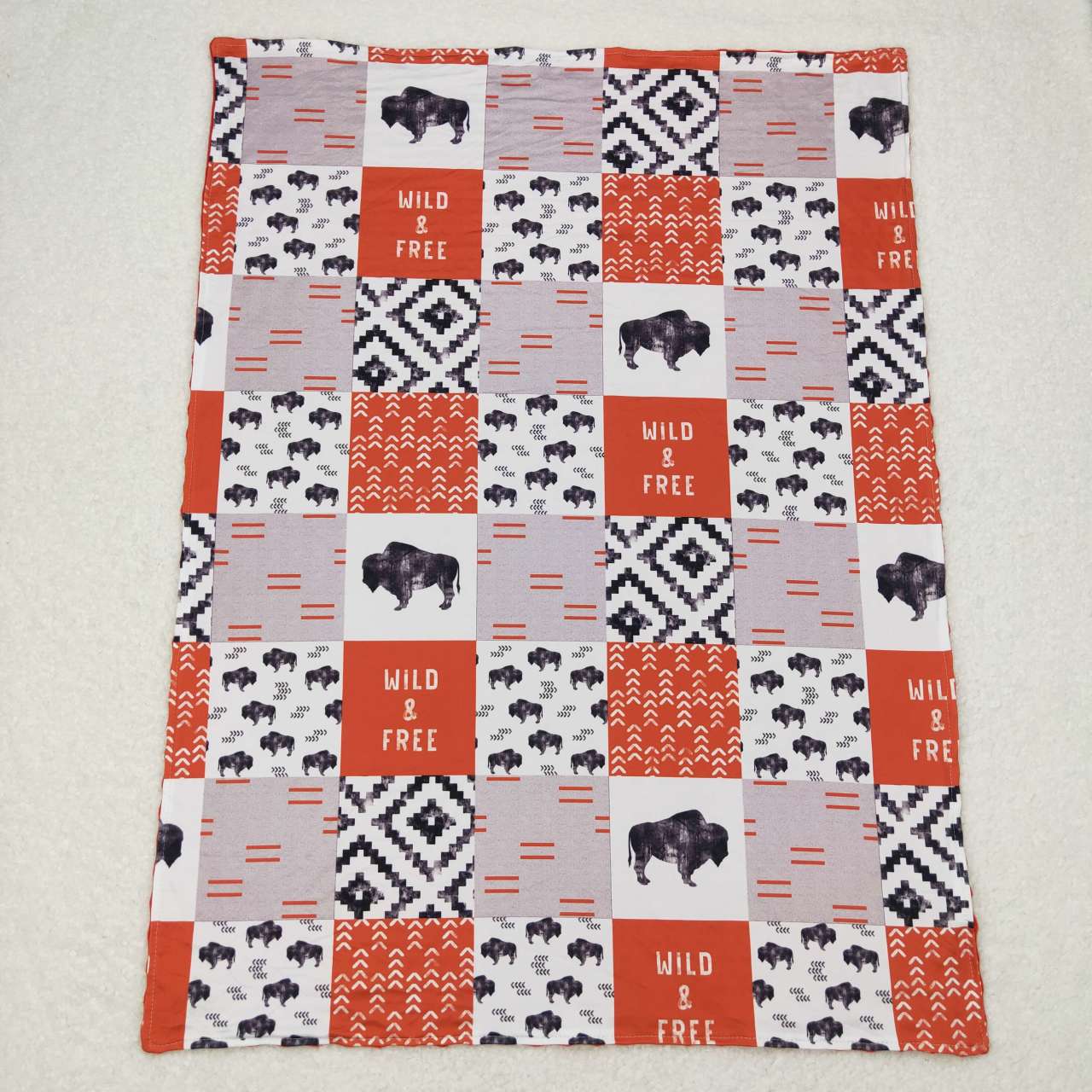 BL0072  baby newborn wild&free bull blanket