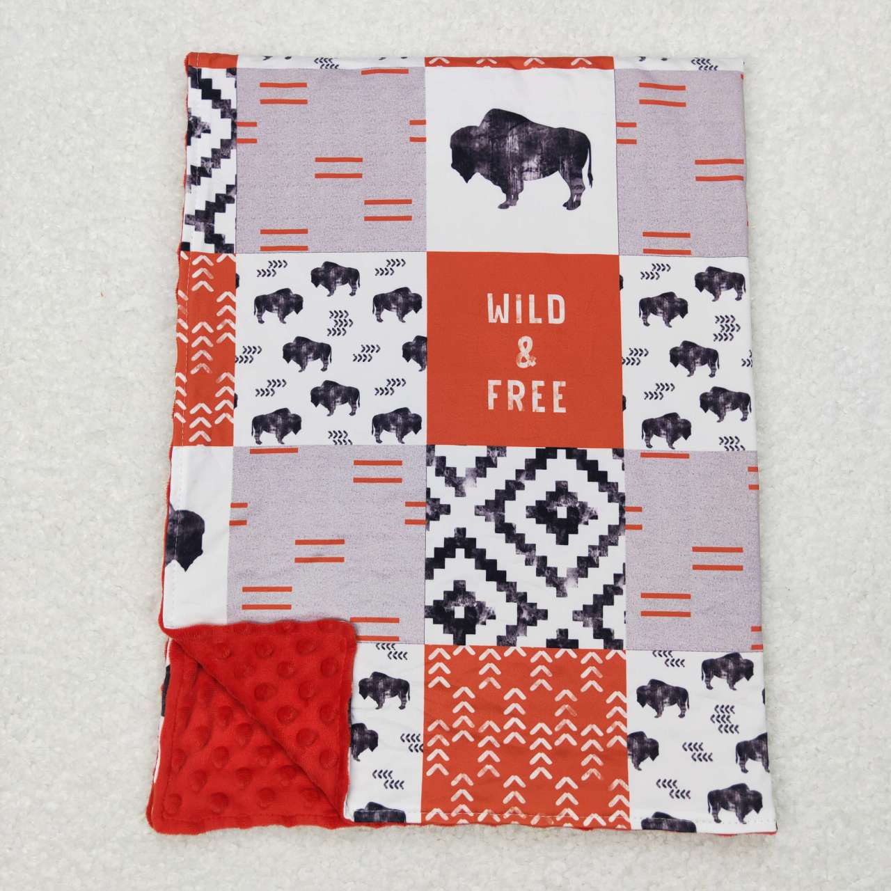 BL0072  baby newborn wild&free bull blanket