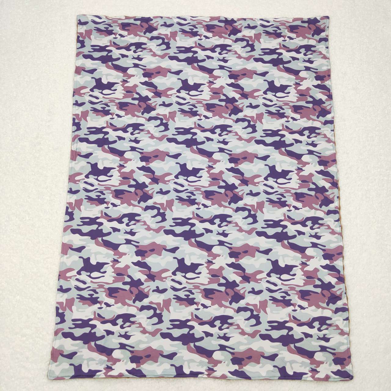 BL0076  Baby Camo Brown Baby Blanket