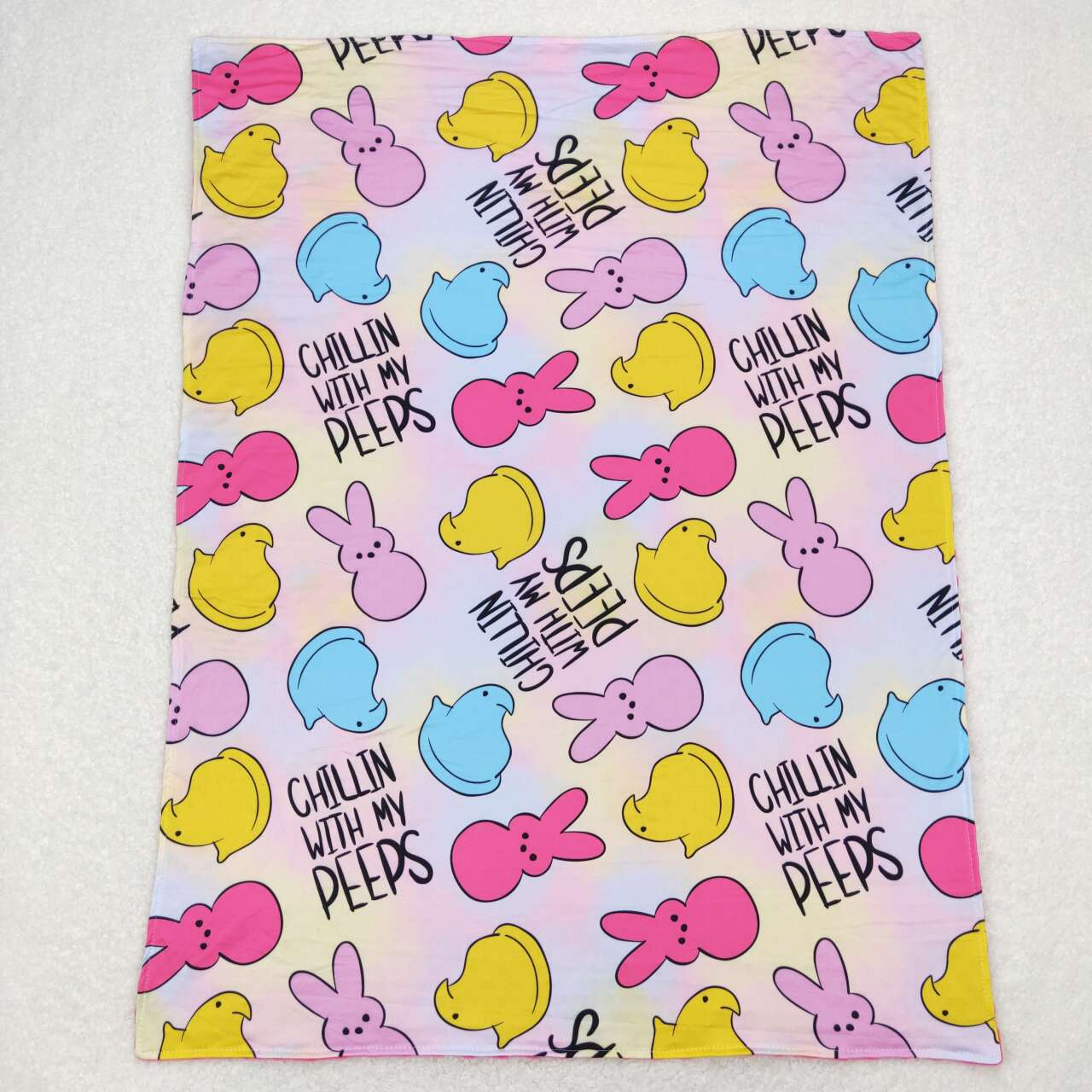 BL0093  baby newborn bunny print easter blanket