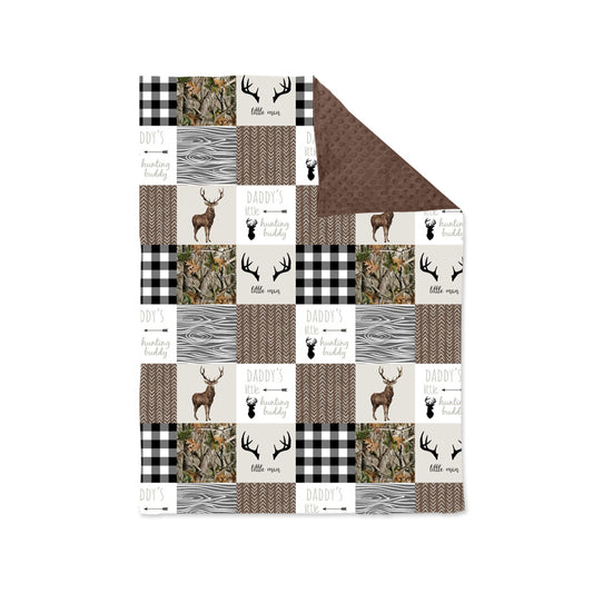 BL0104 pre-order baby newborn hunting elk plaid print blanket