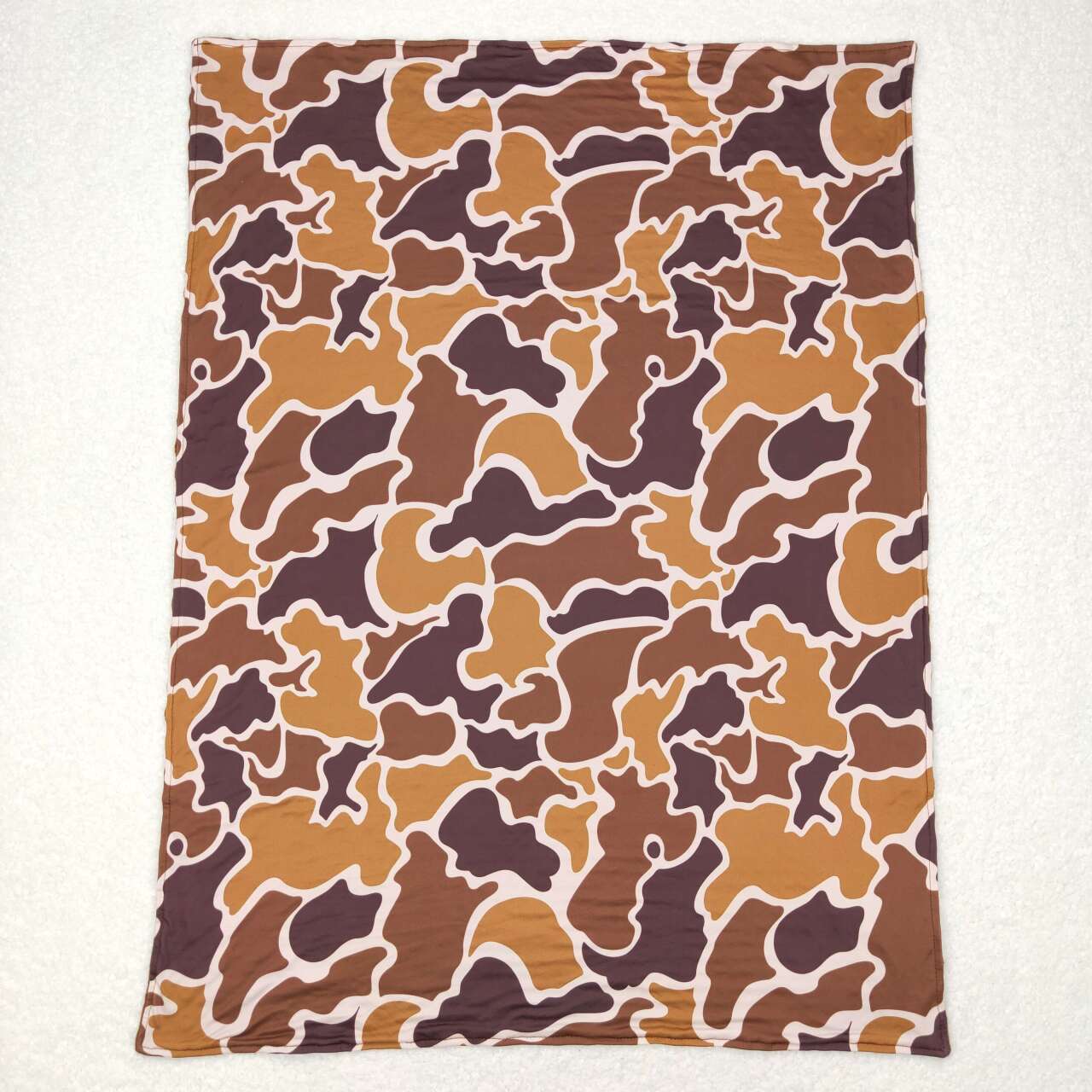 BL0109 baby newborn brown camouflage print blanket