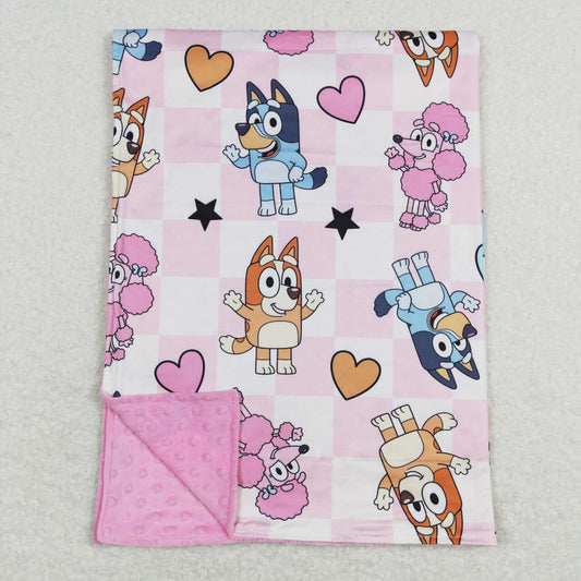 BL0114 baby newborn cartoon dog print valentine's day blanket