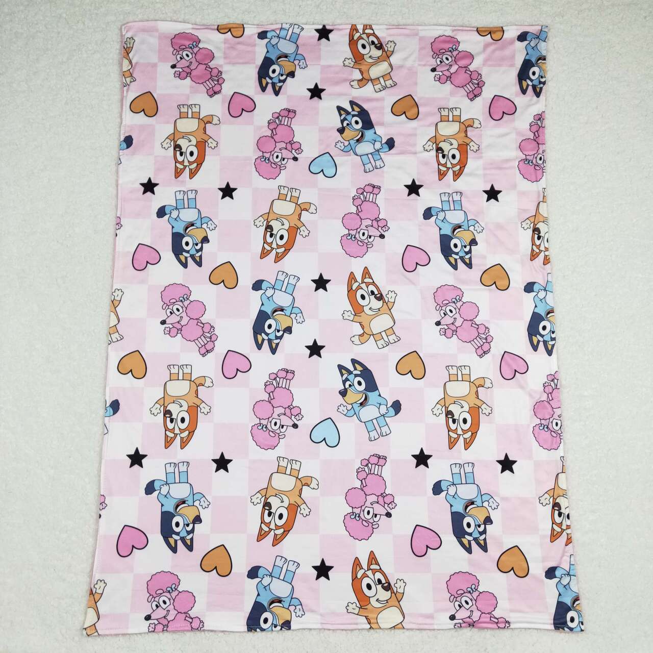 BL0114 baby newborn cartoon dog print valentine's day blanket