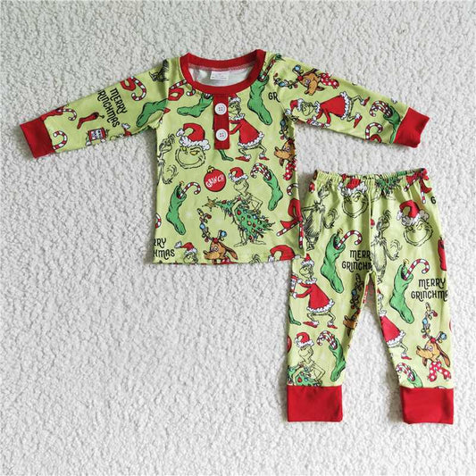 Xmas boys cartoon pajamas sets BLP0073