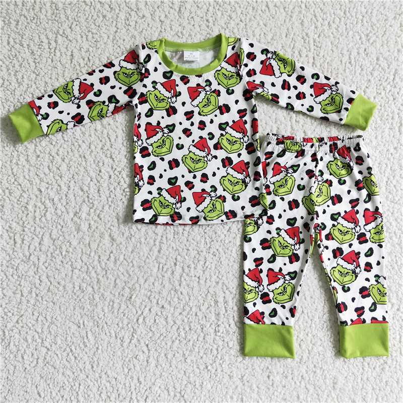 Xmas boys cartoon pajamas sets BLP0076