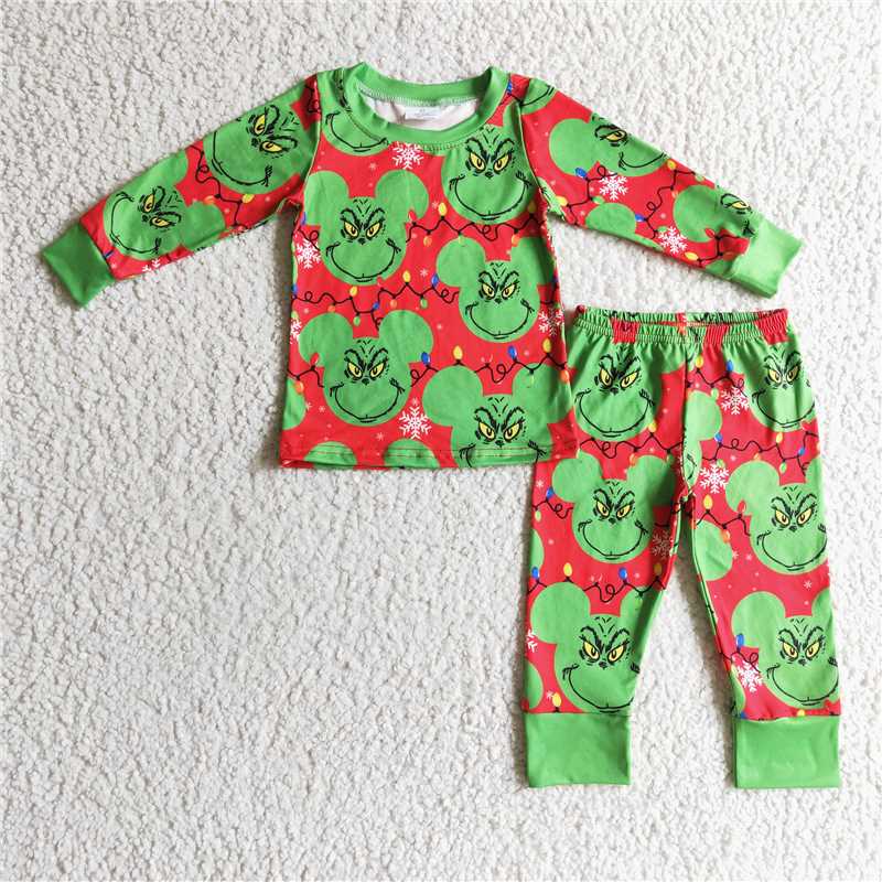 Xmas boys cartoon pajamas sets BLP0112