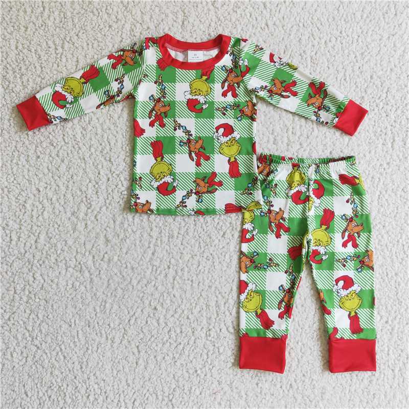 Xmas boys cartoon pajamas sets BLP0121