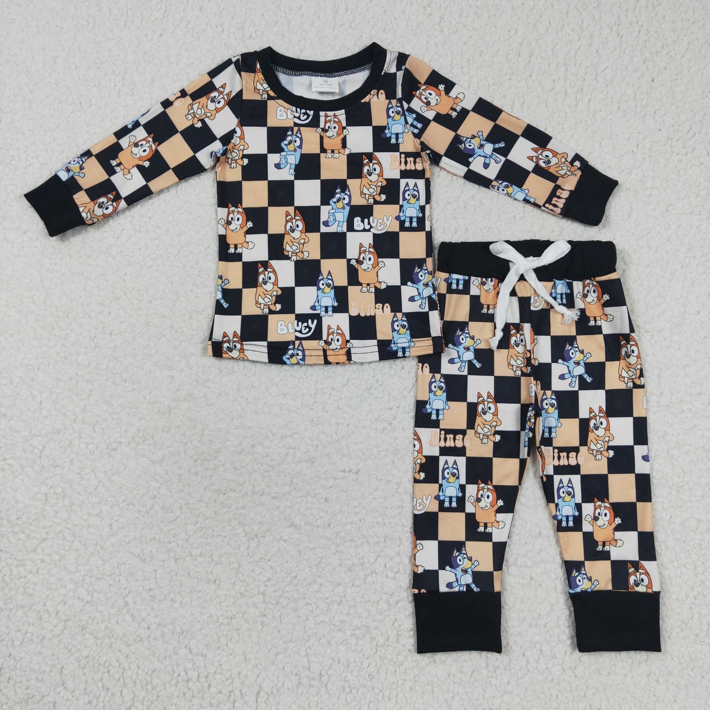 boys bluey plaid pajamas sets BLP0190