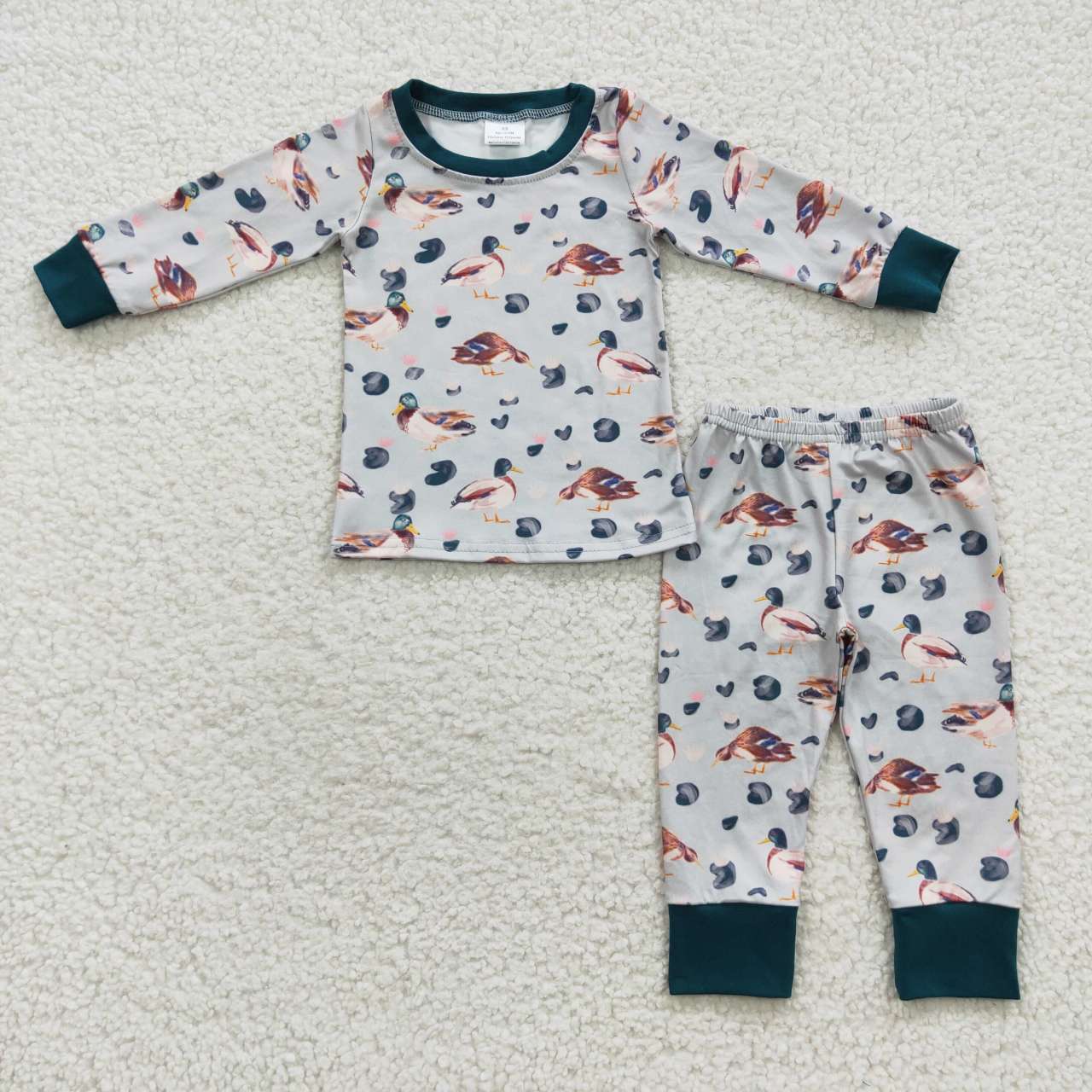 boy green duck floral lounge wear sets BLP0213