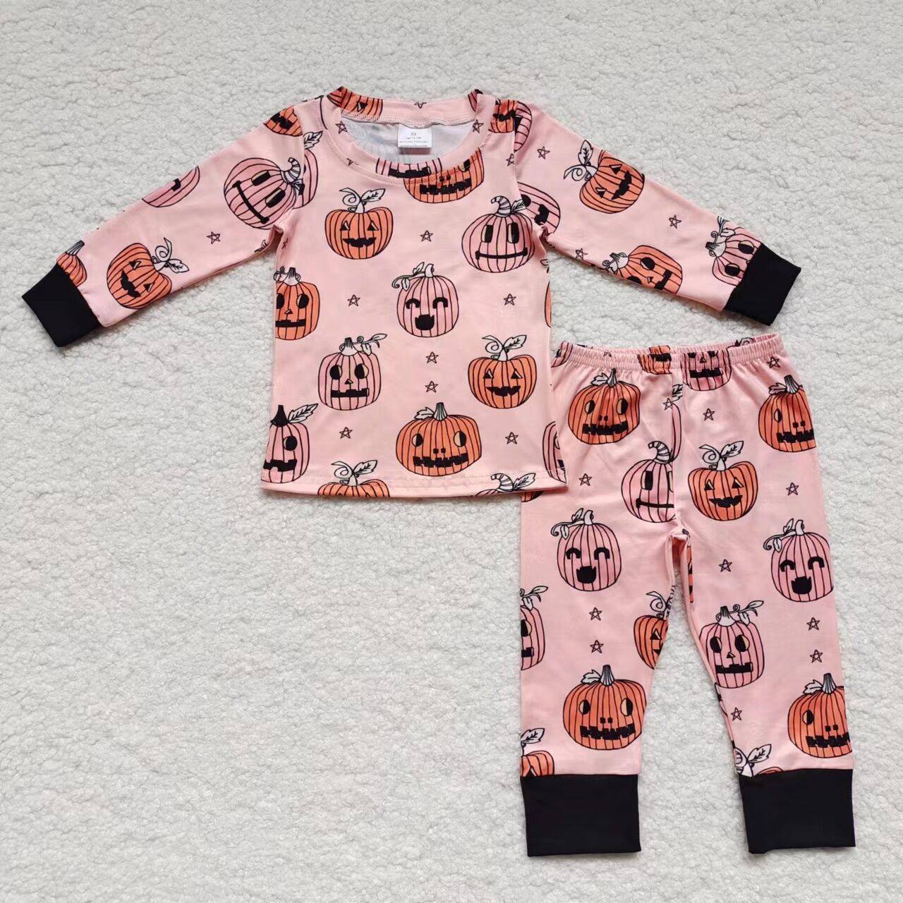 boy orange pumpkin star wear sets BLP0215