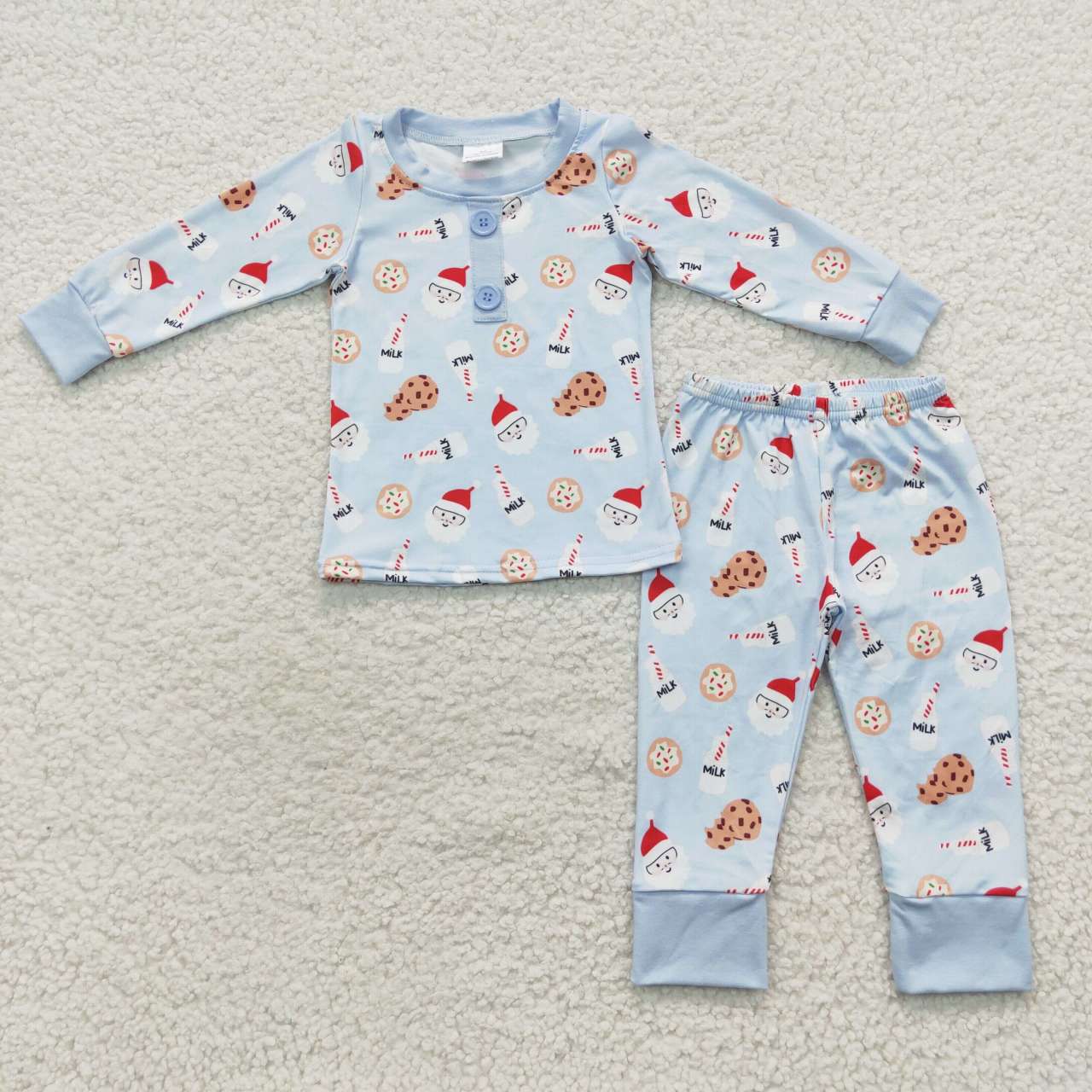 boy blue Christmas Santa milk print sets BLP0238