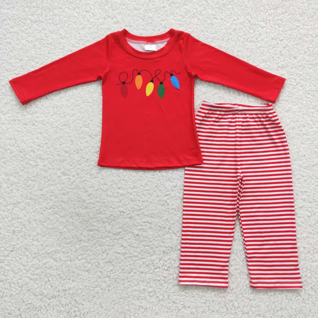 boy red top striped fall sets BLP0251