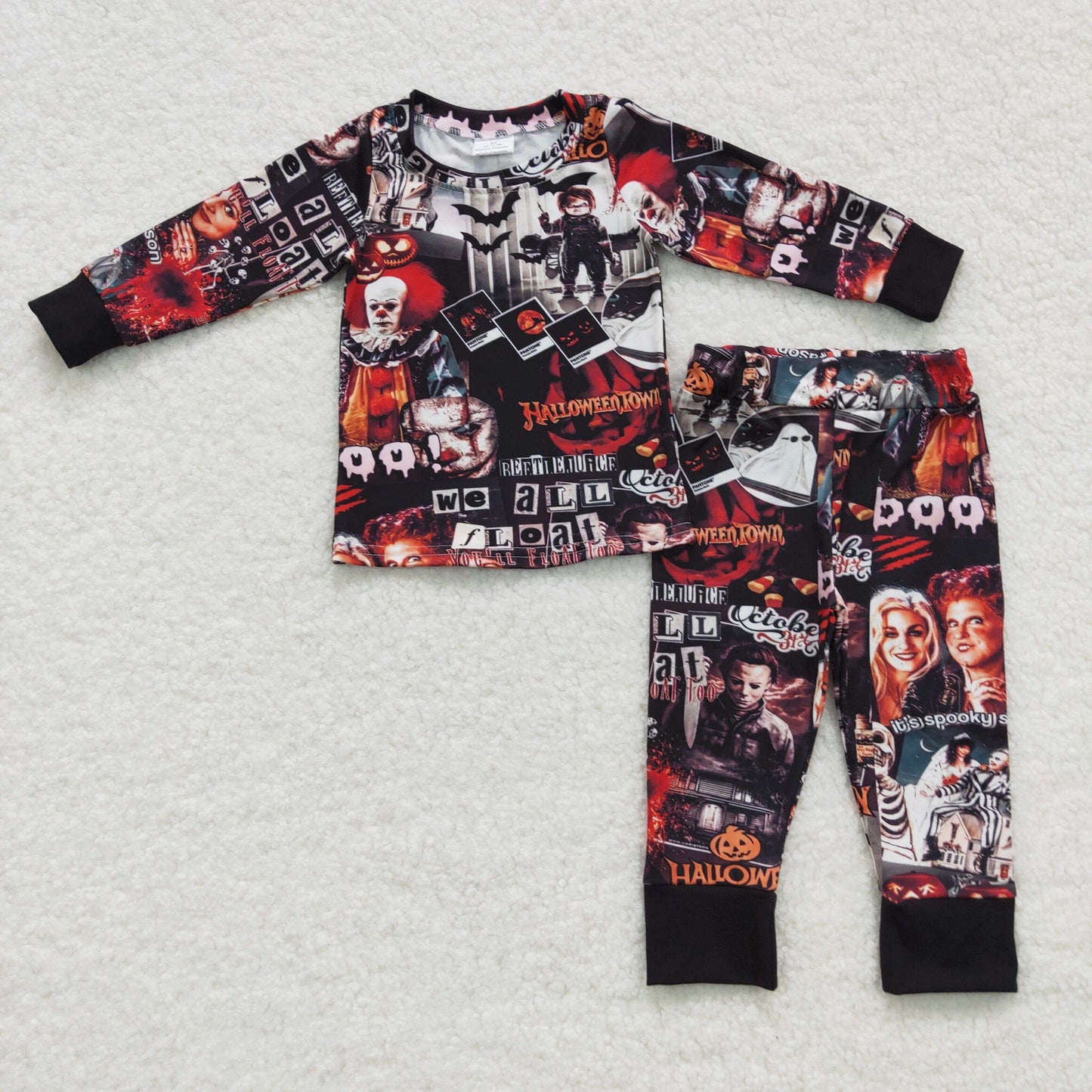 boy Halloween Clown print lounge wear sets BLP0259