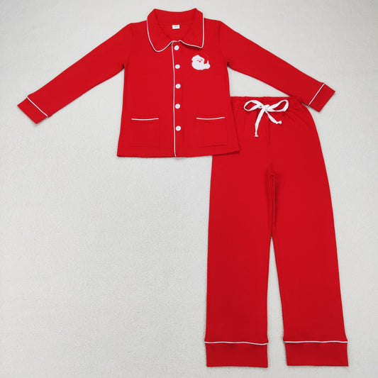 BLP0296 Adult Men Christmas Santa Embroidery pajamas Set