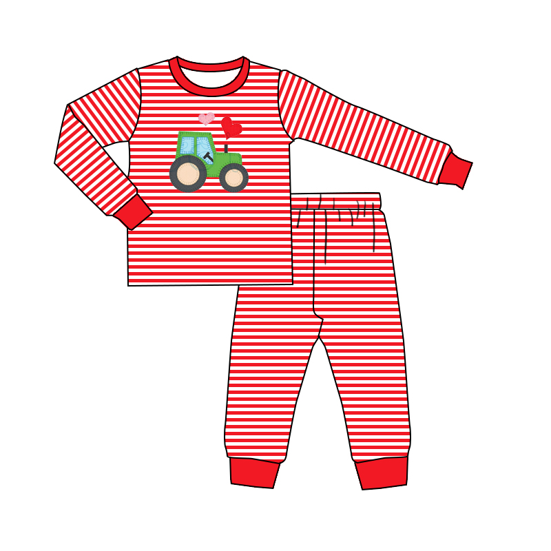 pre-order BLP0438 boy clothes Truck Hearts Valentine's Day outfit