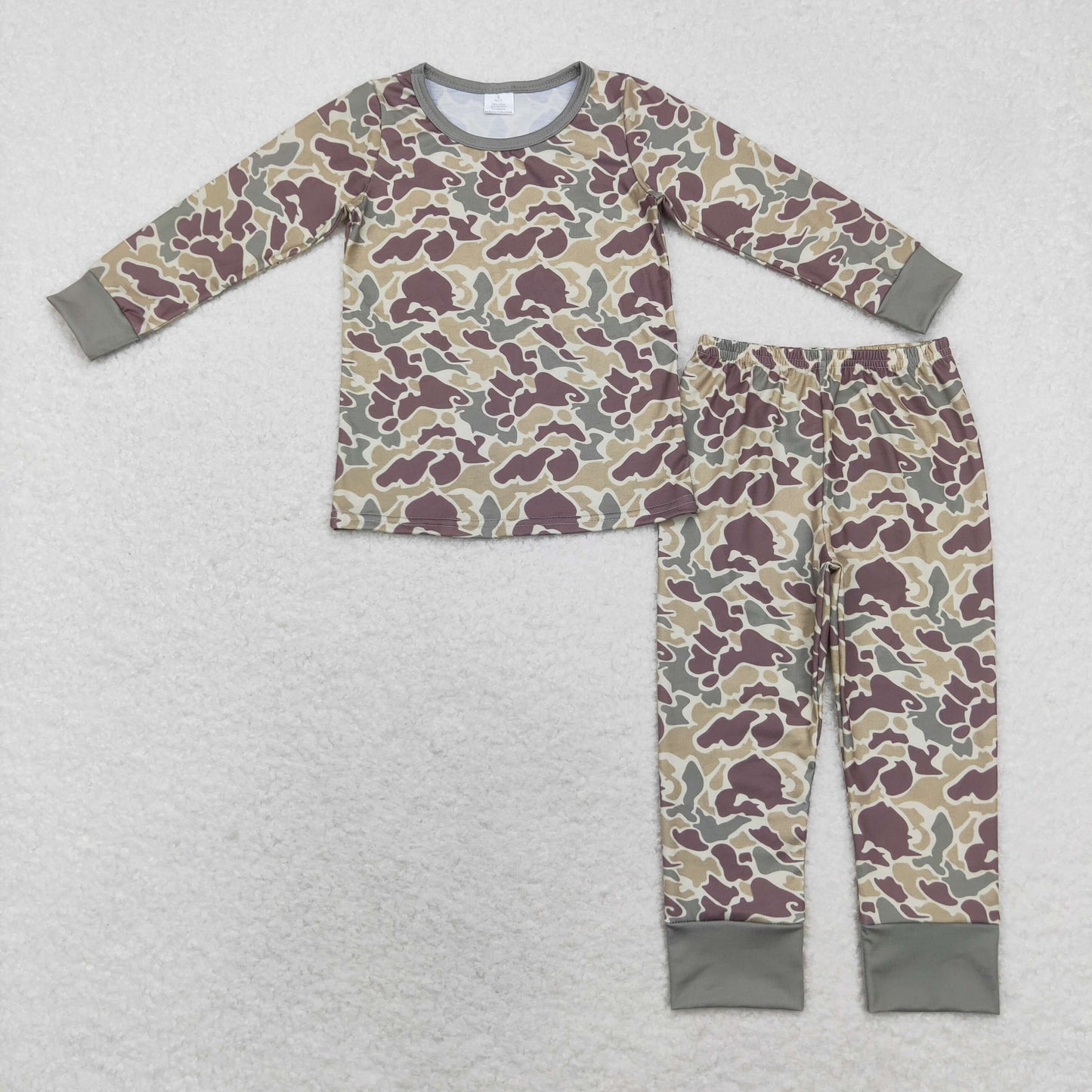 Sibling Baby Boys Camo Print Top Pants Western Bamboo Pajamas Clothes Sets