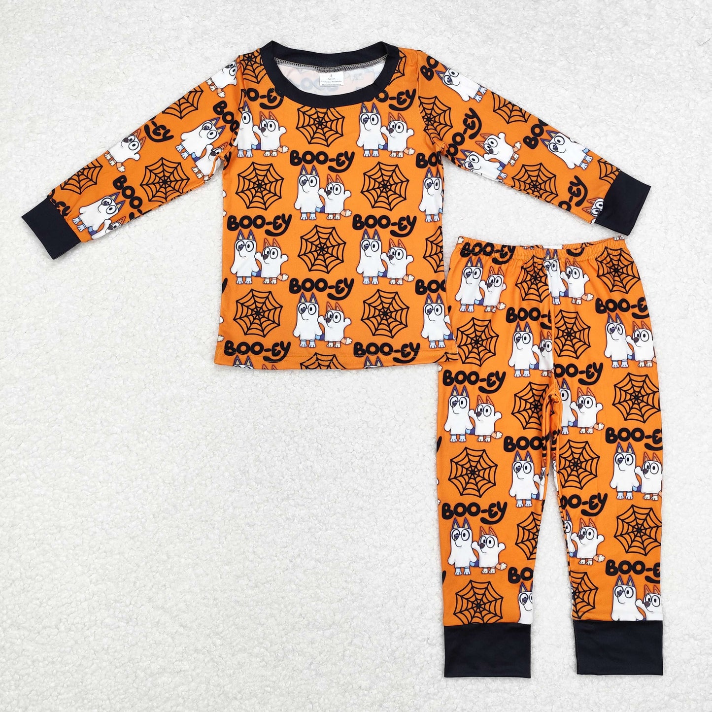 BLP0727   toddler boy clothes cartoon dog boy halloween winter pajamas set