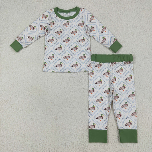 BLP1086 toddler boys clothes ducks mallard hunting pajamas sets